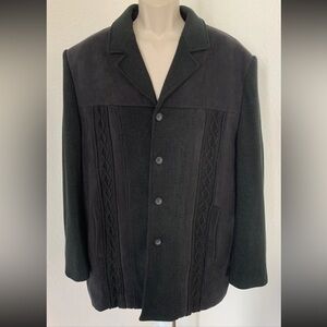 PRONTI COLLECTION Mens Black Single Breasted Pocket Casual Blazer Jacket Sz XL